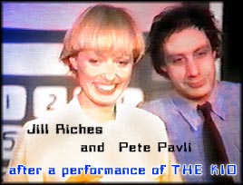 Jill Riches + Pete Pavli 1981 - after performing THE KID...