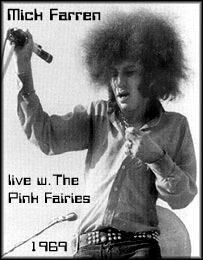 Mick Farren - live '69  - photo by  Peter Sanders